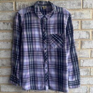 Woolrich Purple Plaid Button Down Shirt
